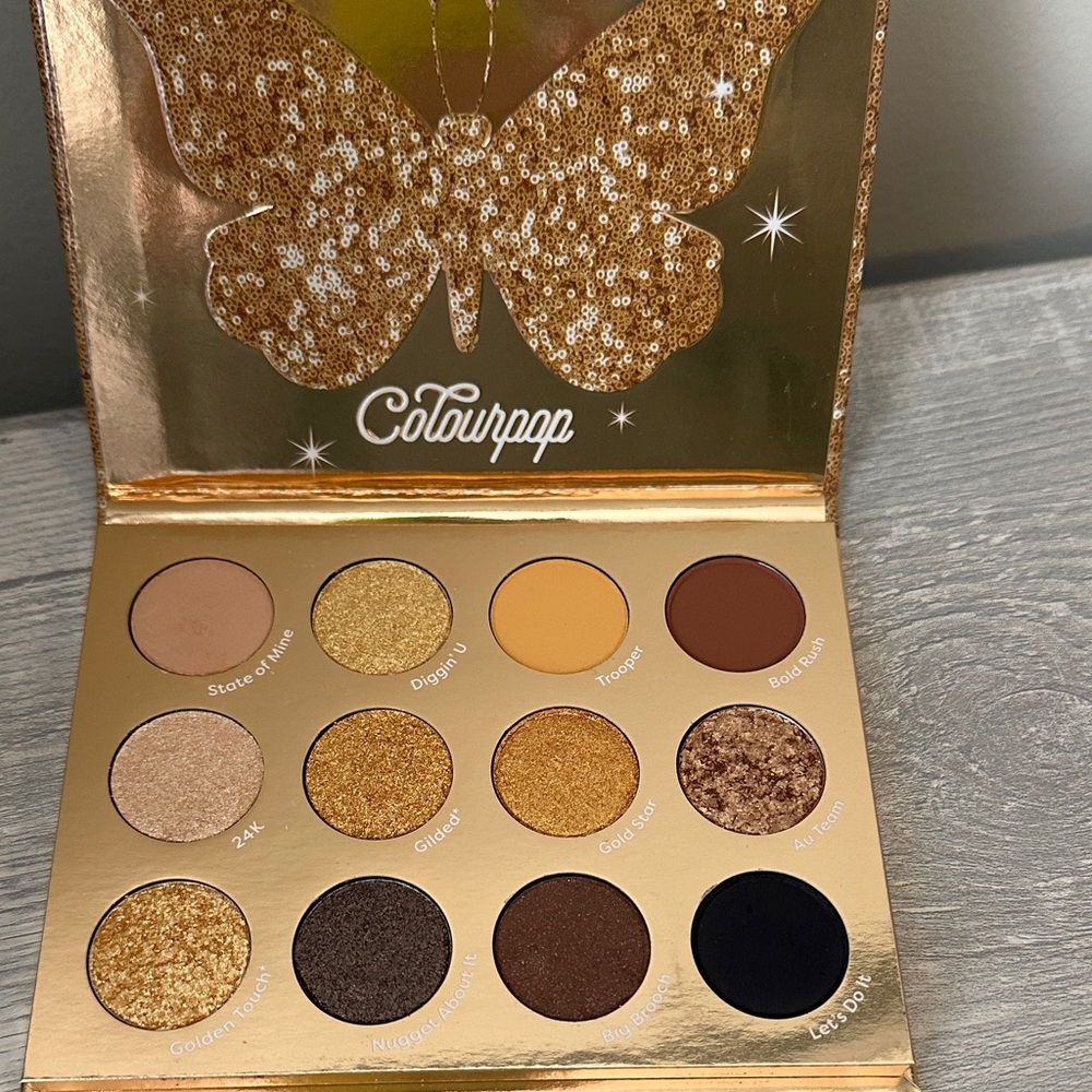 NWOT Colourpop Golden Butterfly Eyeshadow Palette